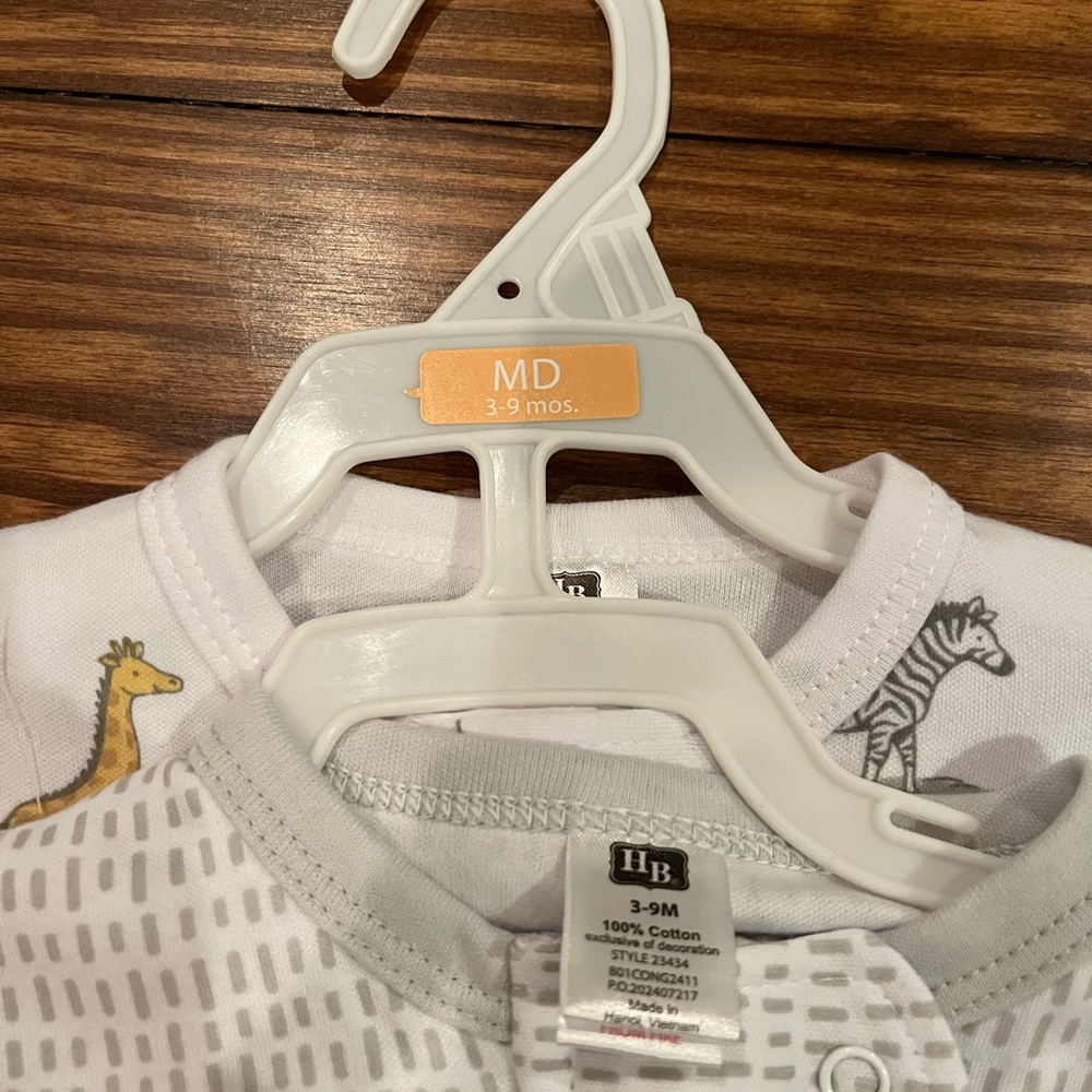 Hudson Baby Gray, White & Yellow Long Sleeve Sleeping Bags - 3-9M